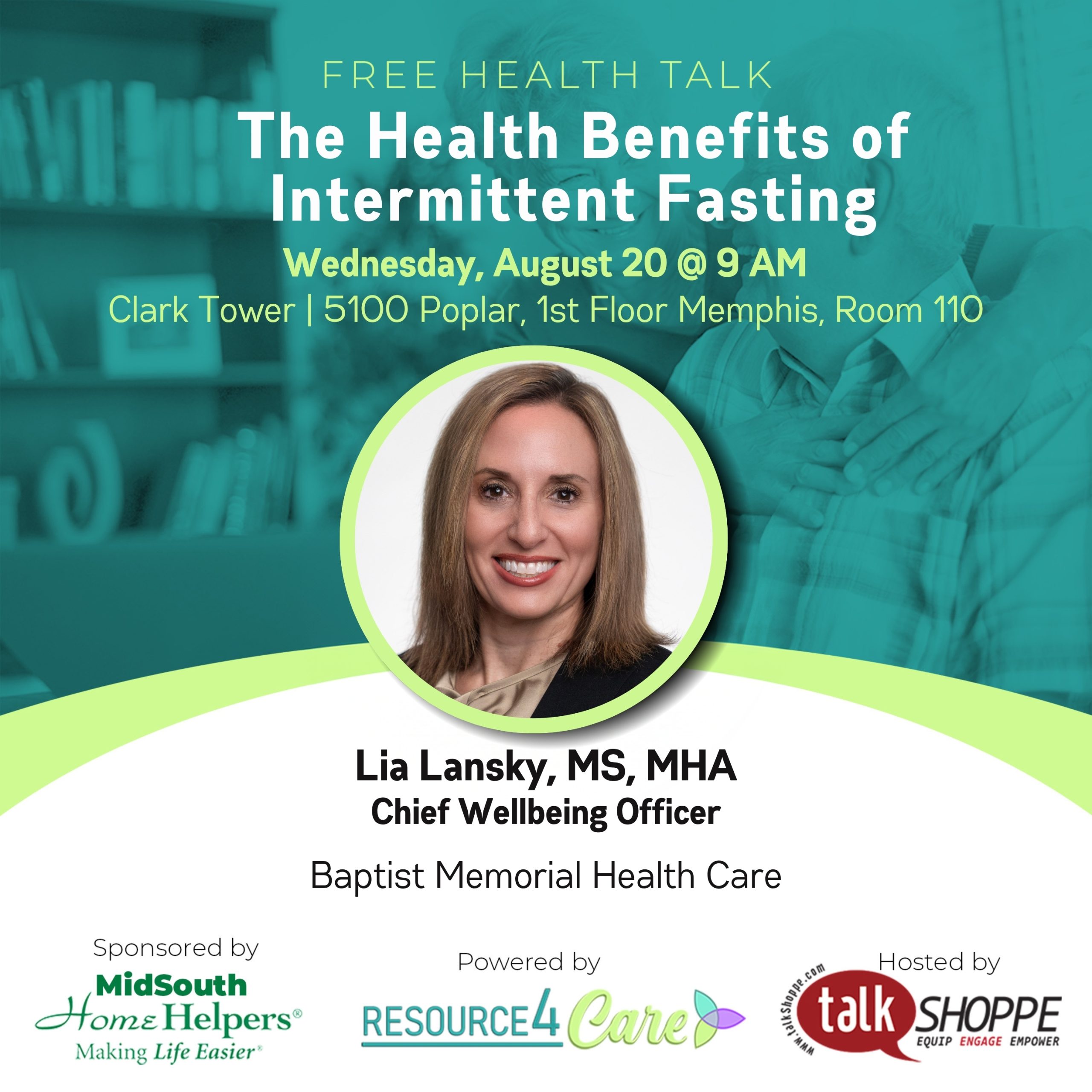 Featured image for “Tomorrow’s Speaker Lia Lansky – Keeping Young with Intermittent Fasting”